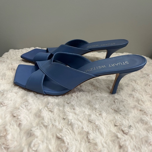 Stuart Weitzman Blue Carmen Sandal heel‎ NEW 10 - Picture 3 of 10